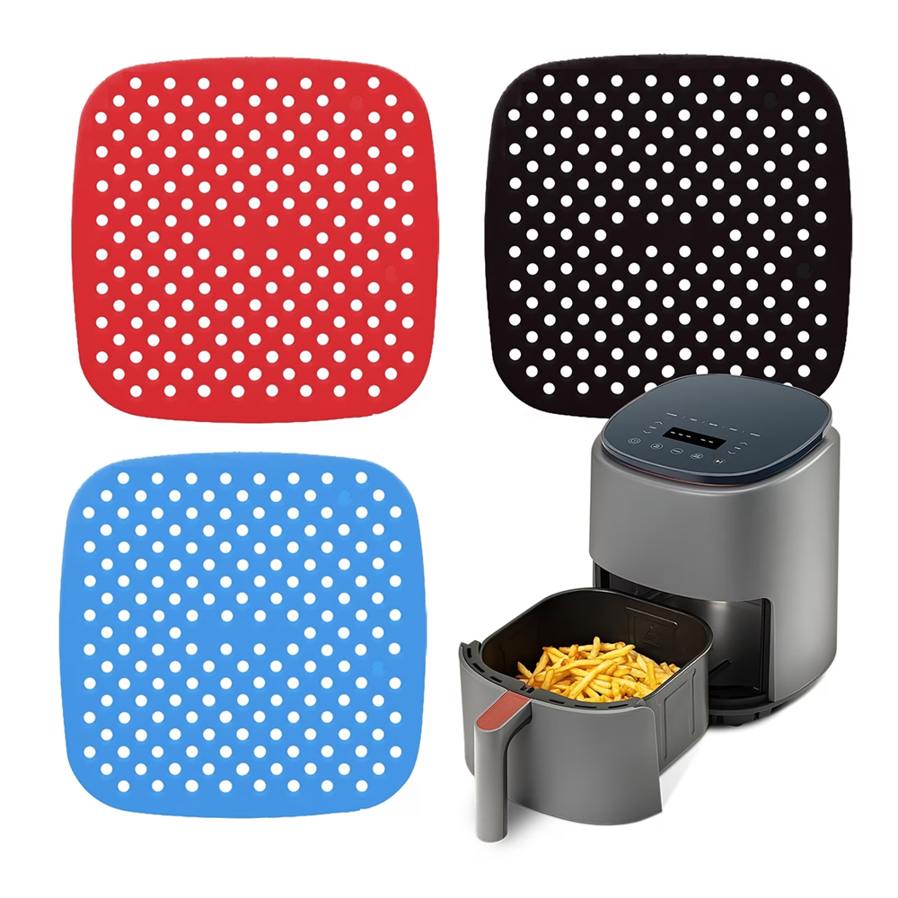 Home Improvement Tim - Reusable Air Fryer Pad, Silicone Non-stick