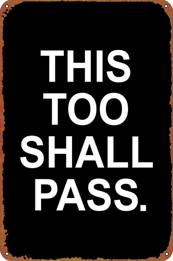 Home Improvement Movie - THIS TOO SHALL PASS BLACK Self-Improvement