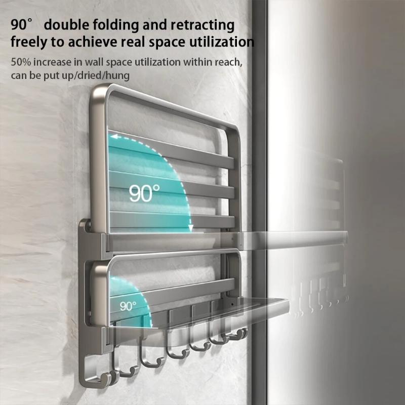 Wall Anchor Plastic - 60cm Stainless Steel Towel Rack Bathroom