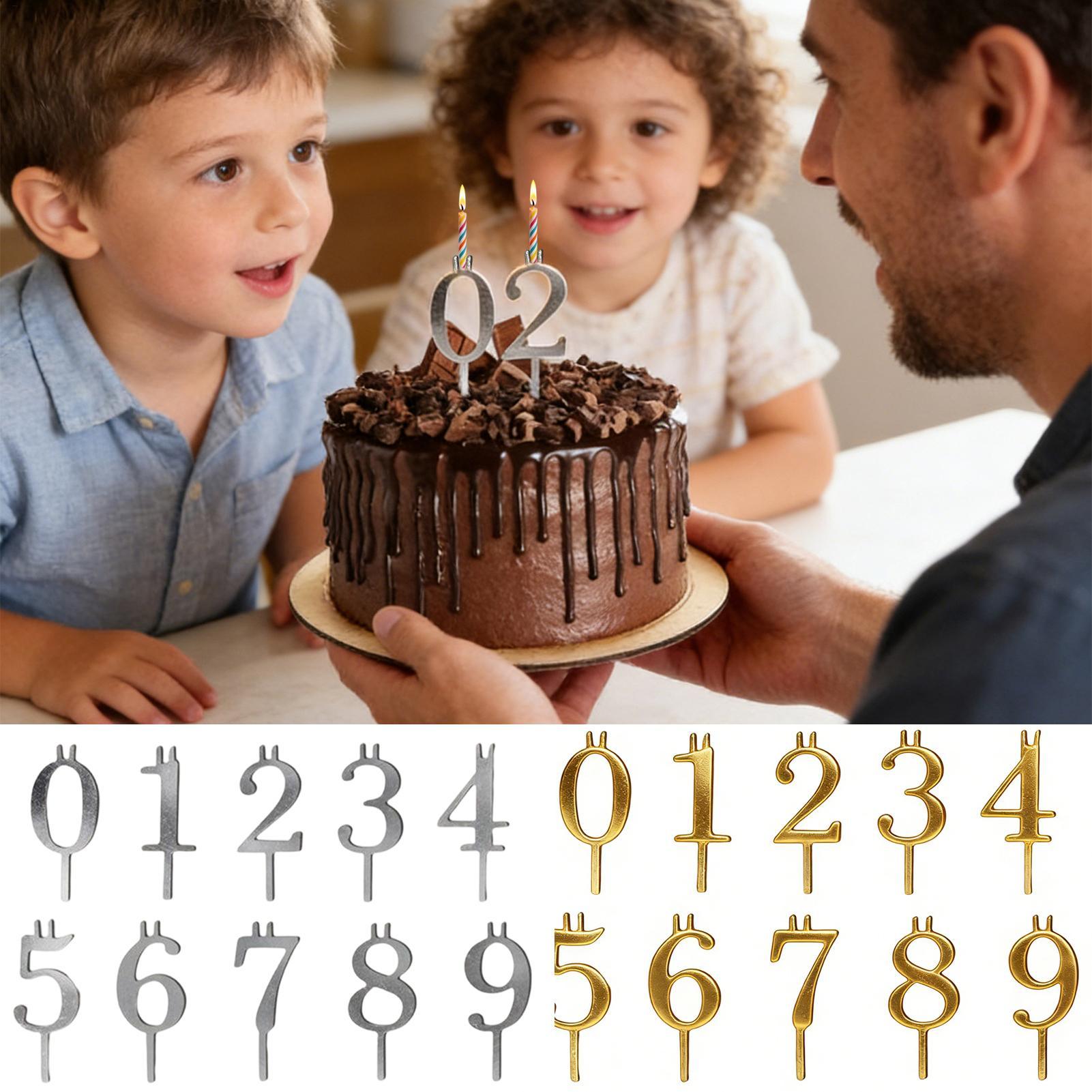 Home Improvement Tim - 10pcs 0-9 Number Cake Toppers Metal