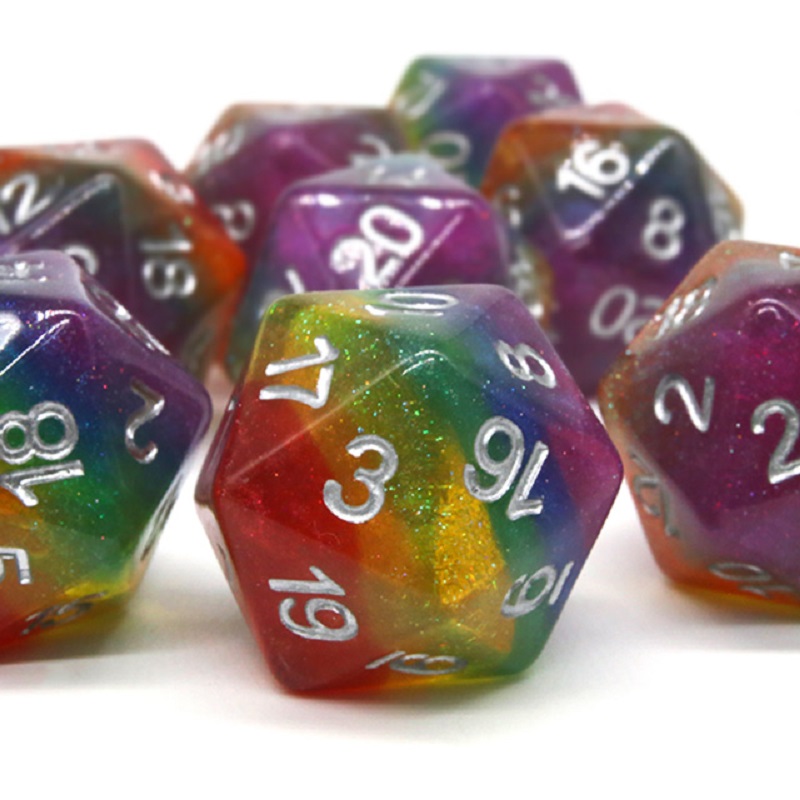 7Pcs/Set Polyhedral Rainbow Di - огляд і ціна Home Improvement Game