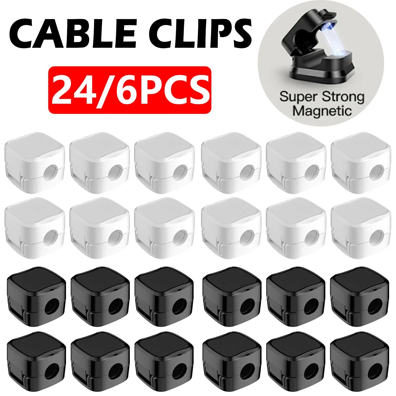 24/6PCS Magnetic Cable Organis - огляд і ціна Wall Anchor Plastic