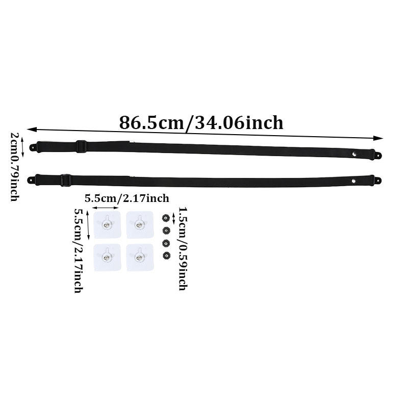 2 Pcs Adjustable TV Safety Str - огляд і ціна Wall Anchor Plastic