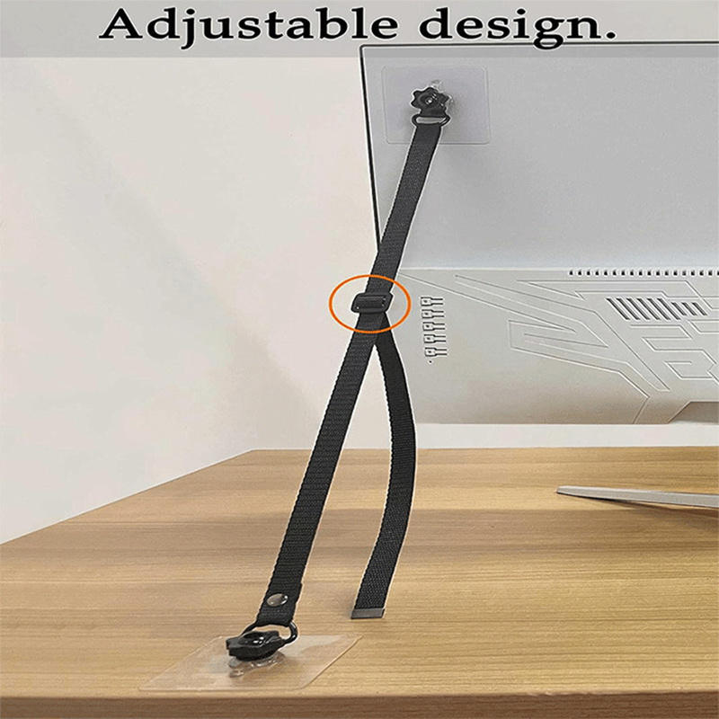 2 Pcs Adjustable TV Safety Str - огляд і ціна Wall Anchor Plastic