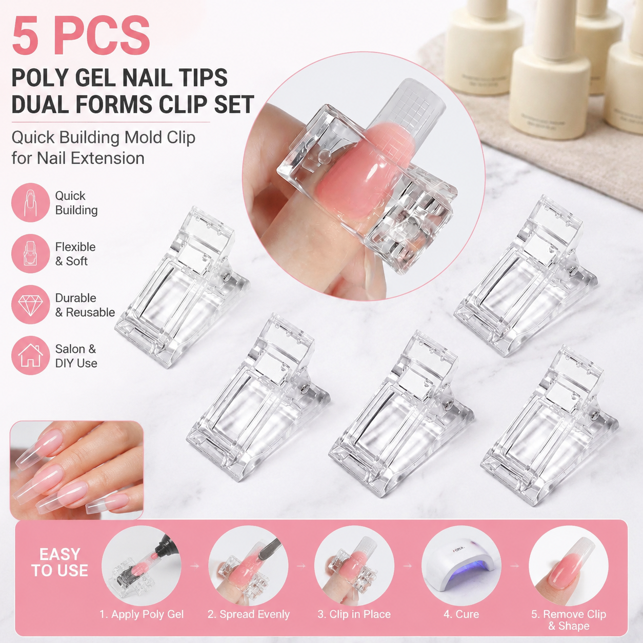 5 Pcs Flexible Soft Poly Gel N - огляд і ціна Home Improvement Diy