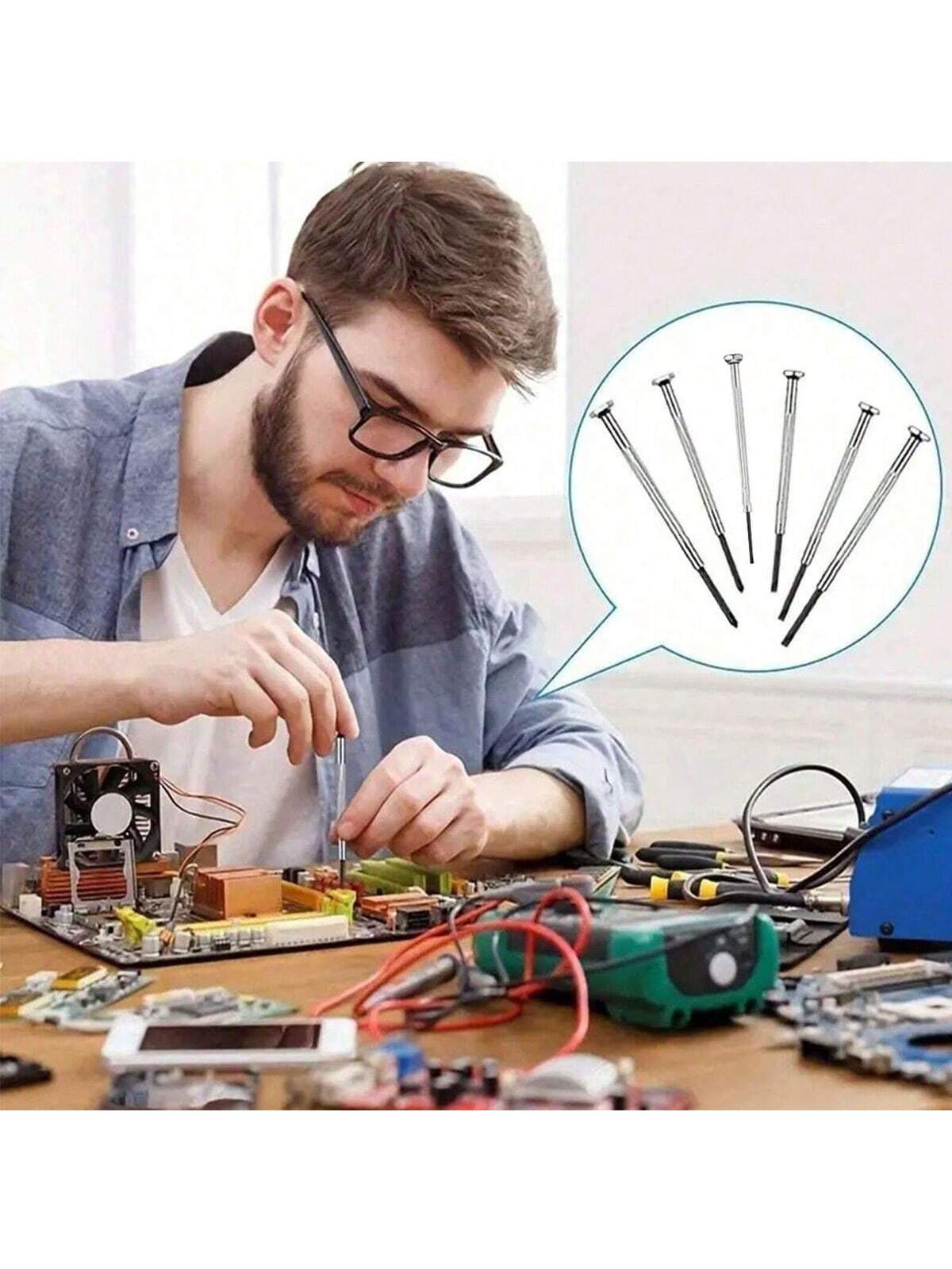 6pcs screwdriver set, eyewear  - огляд і ціна Screwdriver Set Precision