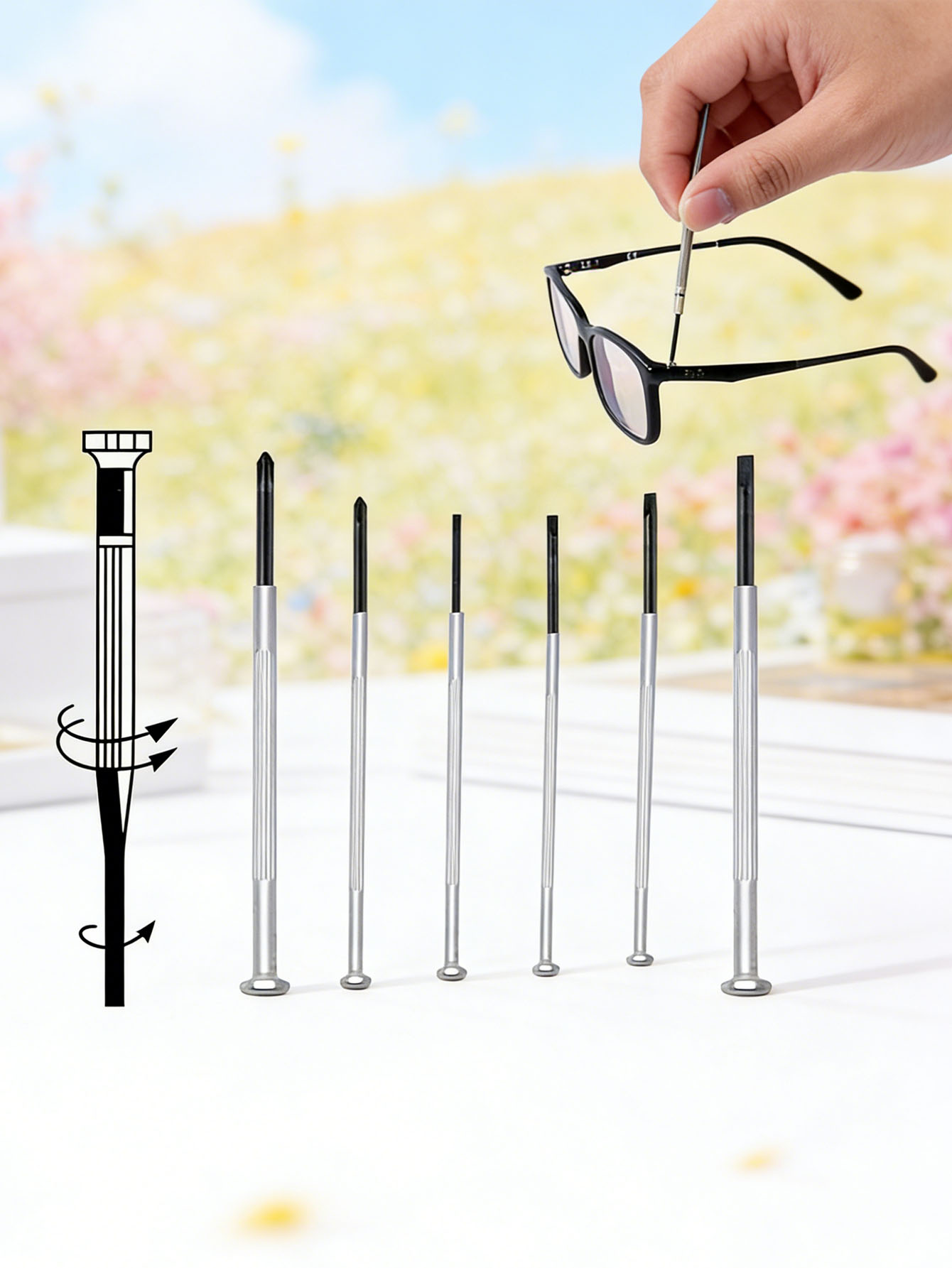 6pcs screwdriver set, eyewear  - огляд і ціна Screwdriver Set Precision